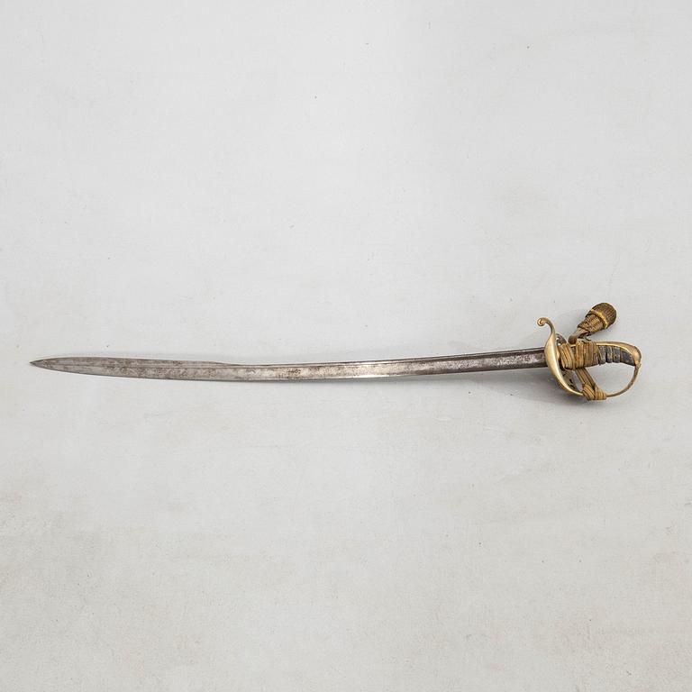 Sabel, svensk, m/1859 för officer, med balja.