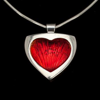 HÄNGSMYCKE, silver samt glas, Marja Suna, Kalevala Koru, 1900-talets slut.