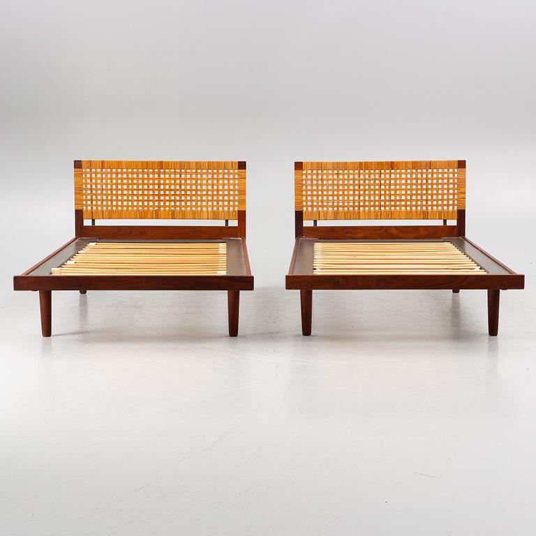 Hans J Wegner, a pair of beds, Getama, Denmark, 1960s.