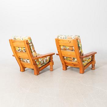Armchairs, a pair, Sven Larsson Möbelshop, model "Tälja", 1970s.