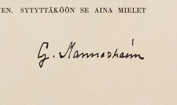Carl-Gustaf Mannerheim, tryck, Överbefälhavarens dagorder och Fältmarskalk Mannerheims hälsning.