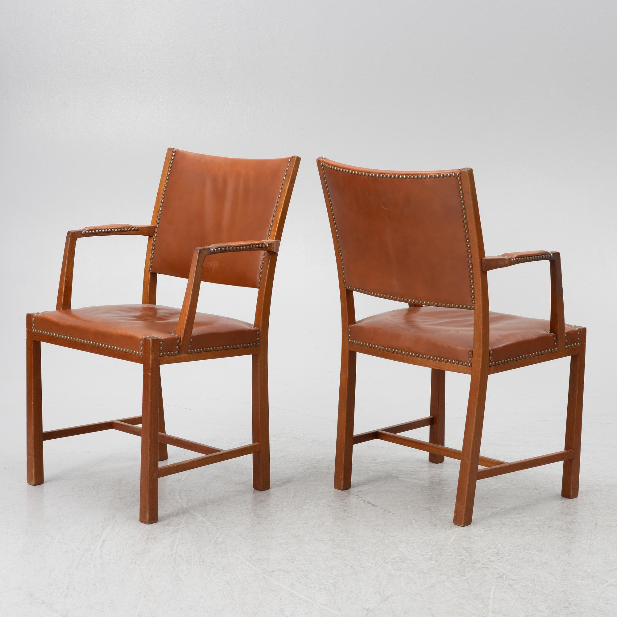 Six amchairs, Ernst Bergholm, Västervik, mid-20th century.