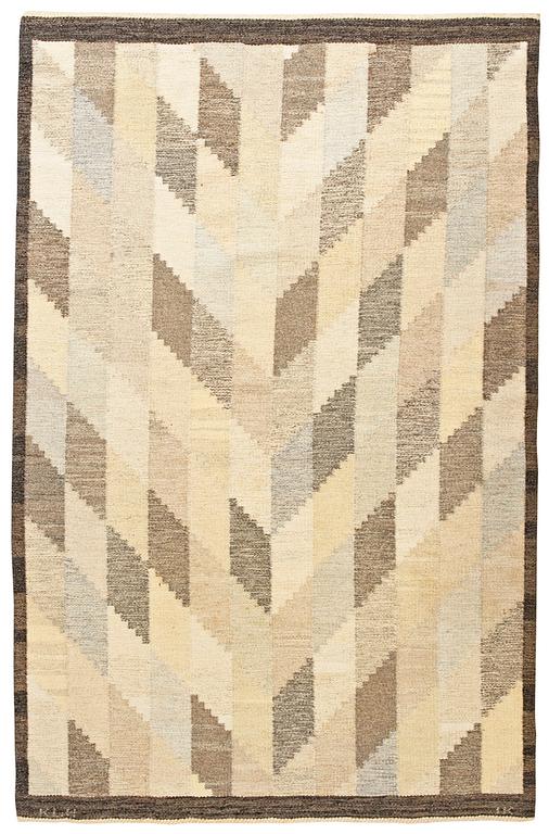 MATTA. Rölakan. 221,5 x 143 cm. Signerad KLH IK (Kristianstad/Kronobergs Läns Hemslöjd, Irma Kronlund).