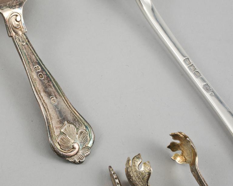 PARTI SILVER, 10 delar, bl a Danmark, 1900-tal, vikt 273 g.