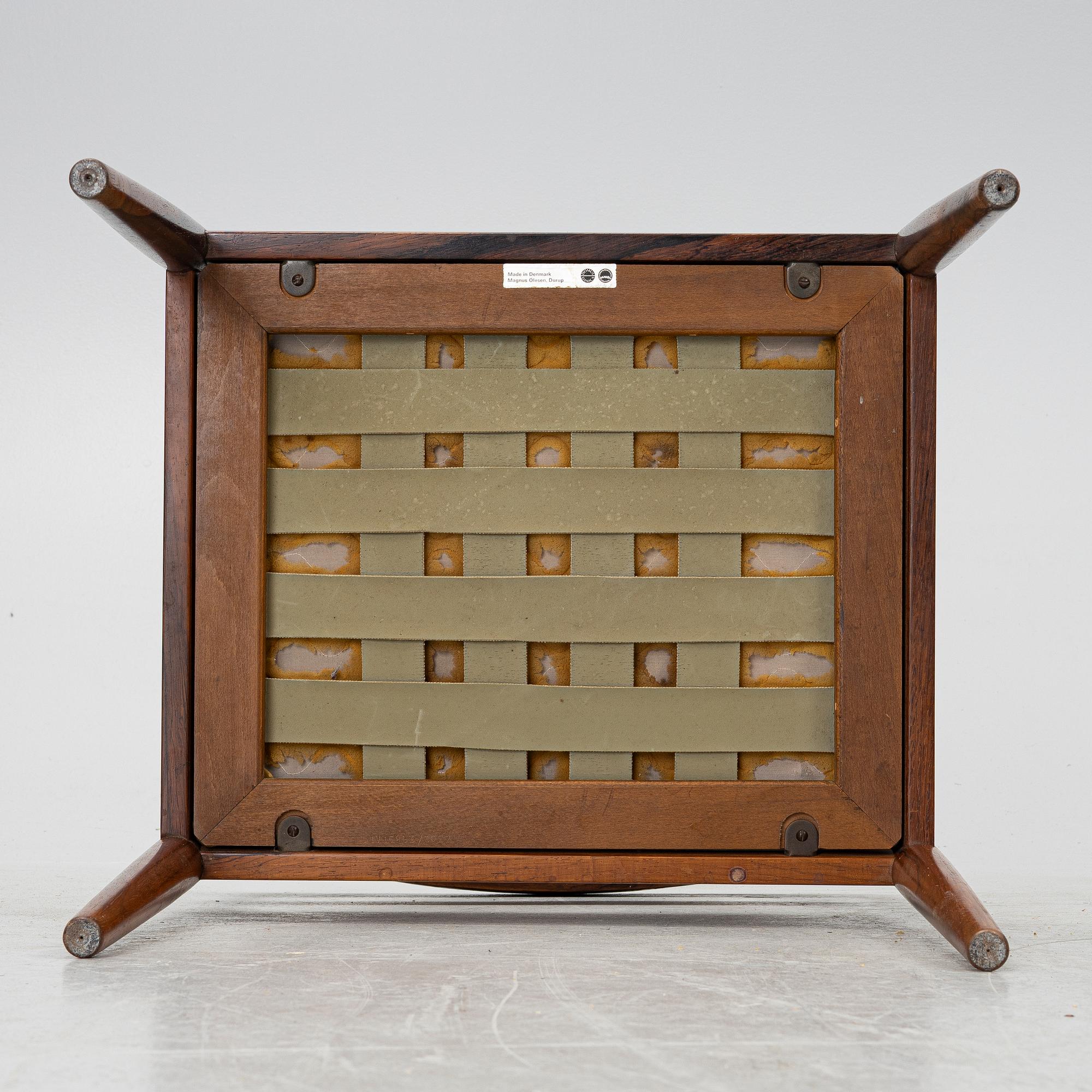 Kai Kristiansen, Stolar, 6 st, "Univers" modell 301, Magnus Olesen, Durup, Denmark, 1960-tal.