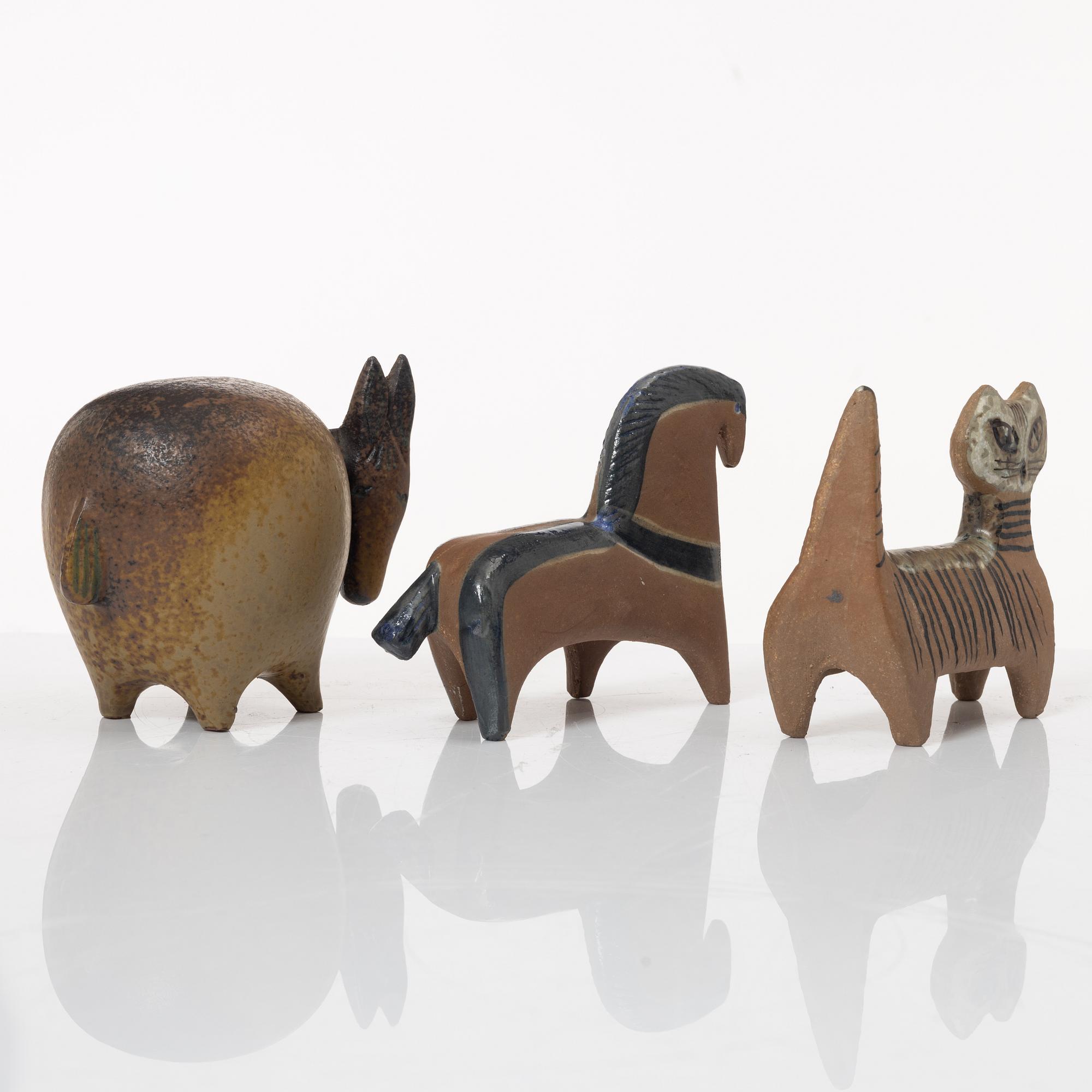 Lisa Larson, figuriner, 5 st, Gustavsberg.