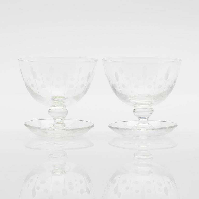 Cup glass 13 pieces, AB Samuelssons Glas Kosta 1950s-60s.