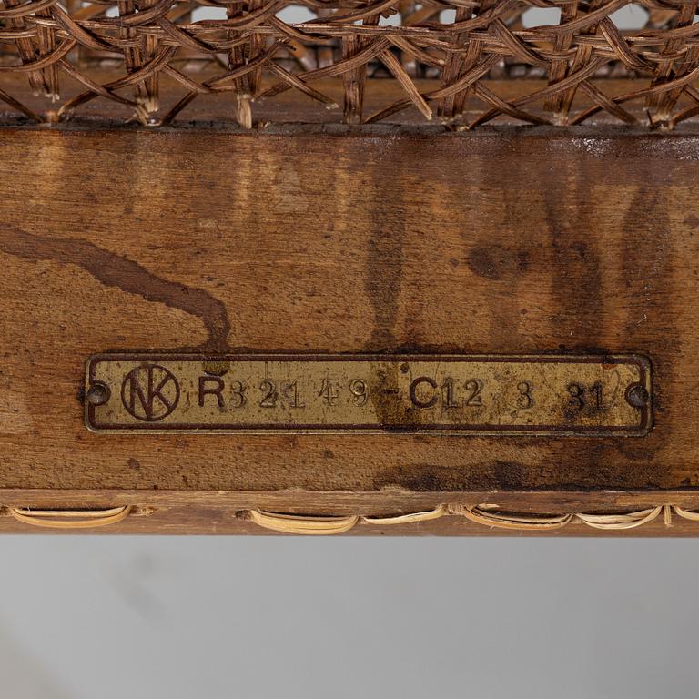 Carl Malmsten, stolar 4 st, "Brevik", Nordiska Kompaniet, daterade 1931.