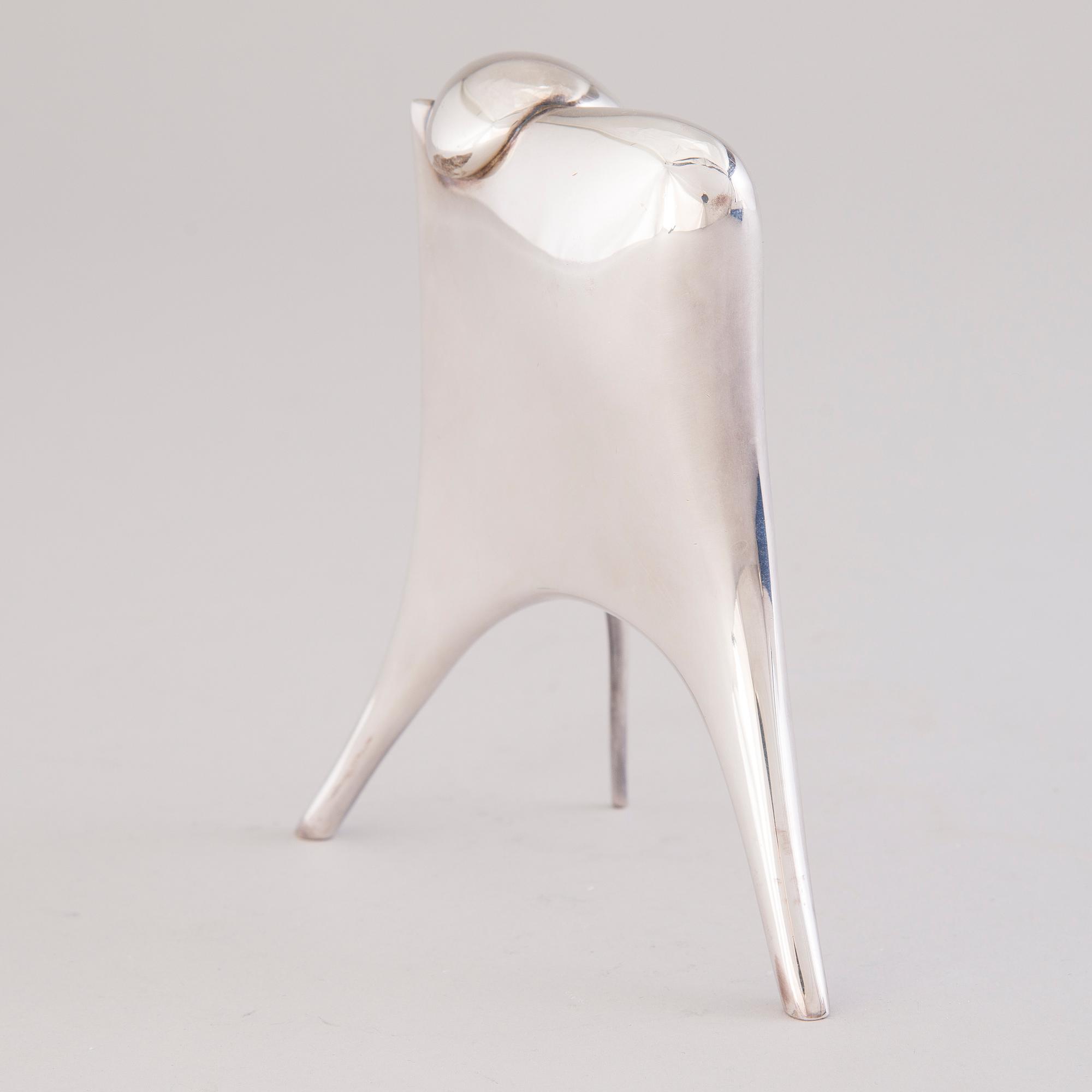 POUL HAVGAARD, SKULPTUR, silver. Lapponia 1982.