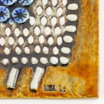 Lisa Larson, a group of three wall reliefs, Gustavsberg.