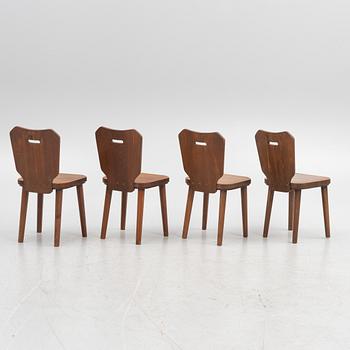 Chairs, 4 pcs, second half of the 20th century.