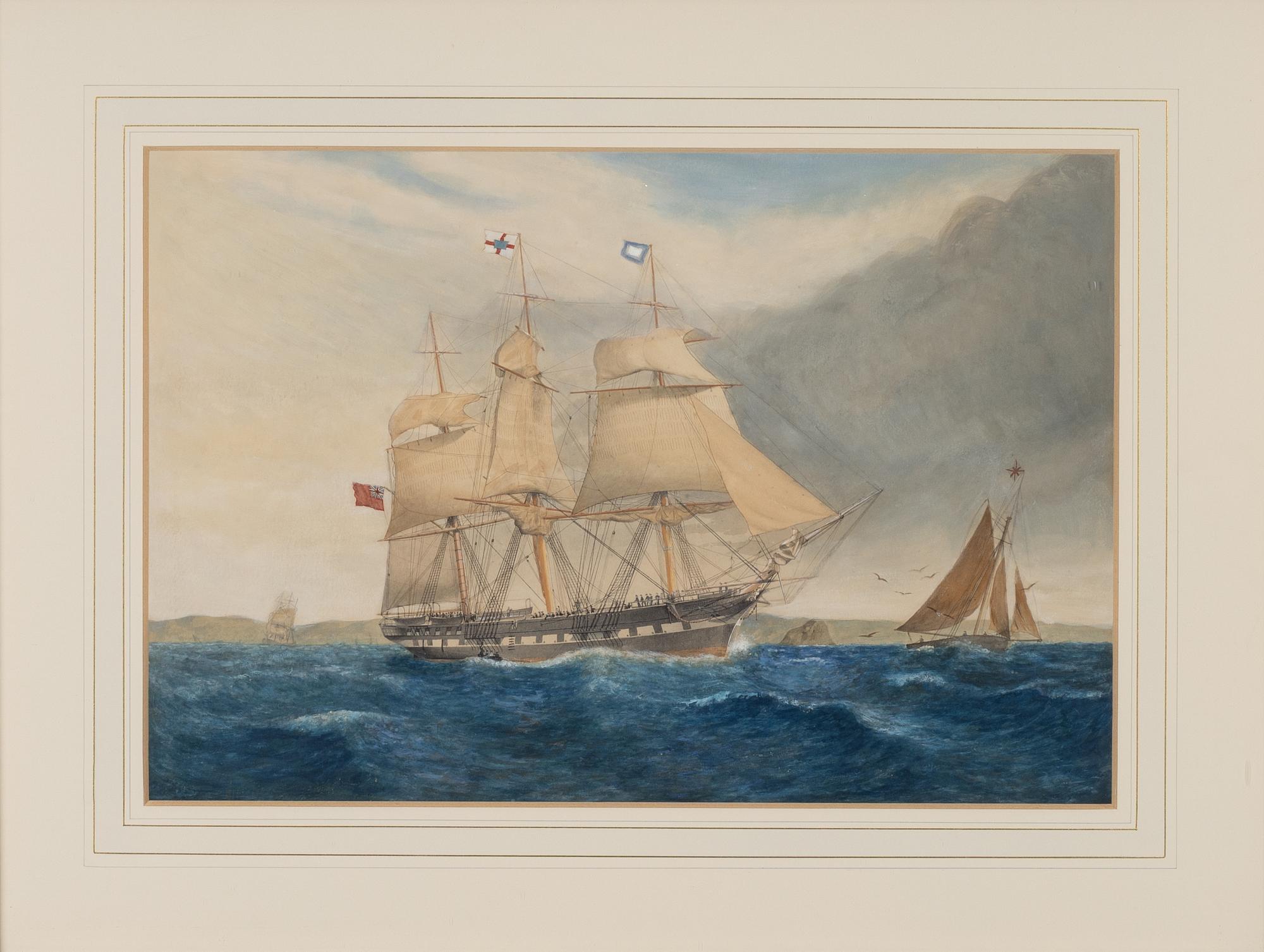 Thomas Goldsworth Dutton, A Blackwall Frigate in Choppy Seas.