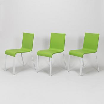 Maarten Van Severen, A set of three Vitra ".03" chairs.