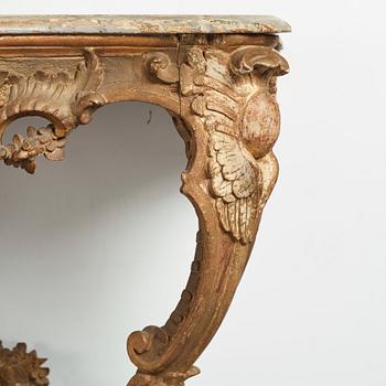 A Swedish Rococo 18th century console table.