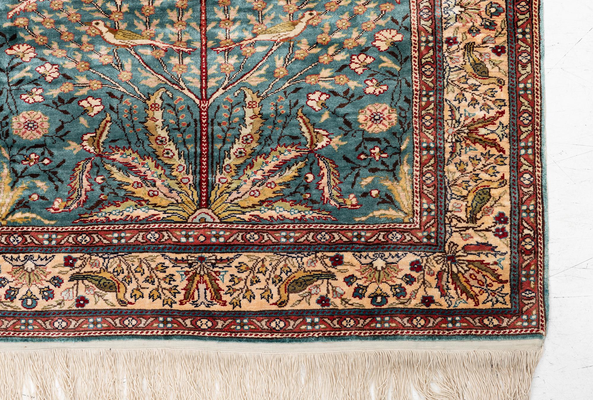 Carpet, silk approximately 125 x 90 cm.