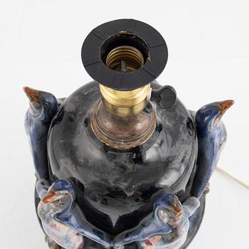A ceramic table lamp, first half of the 20th century.
