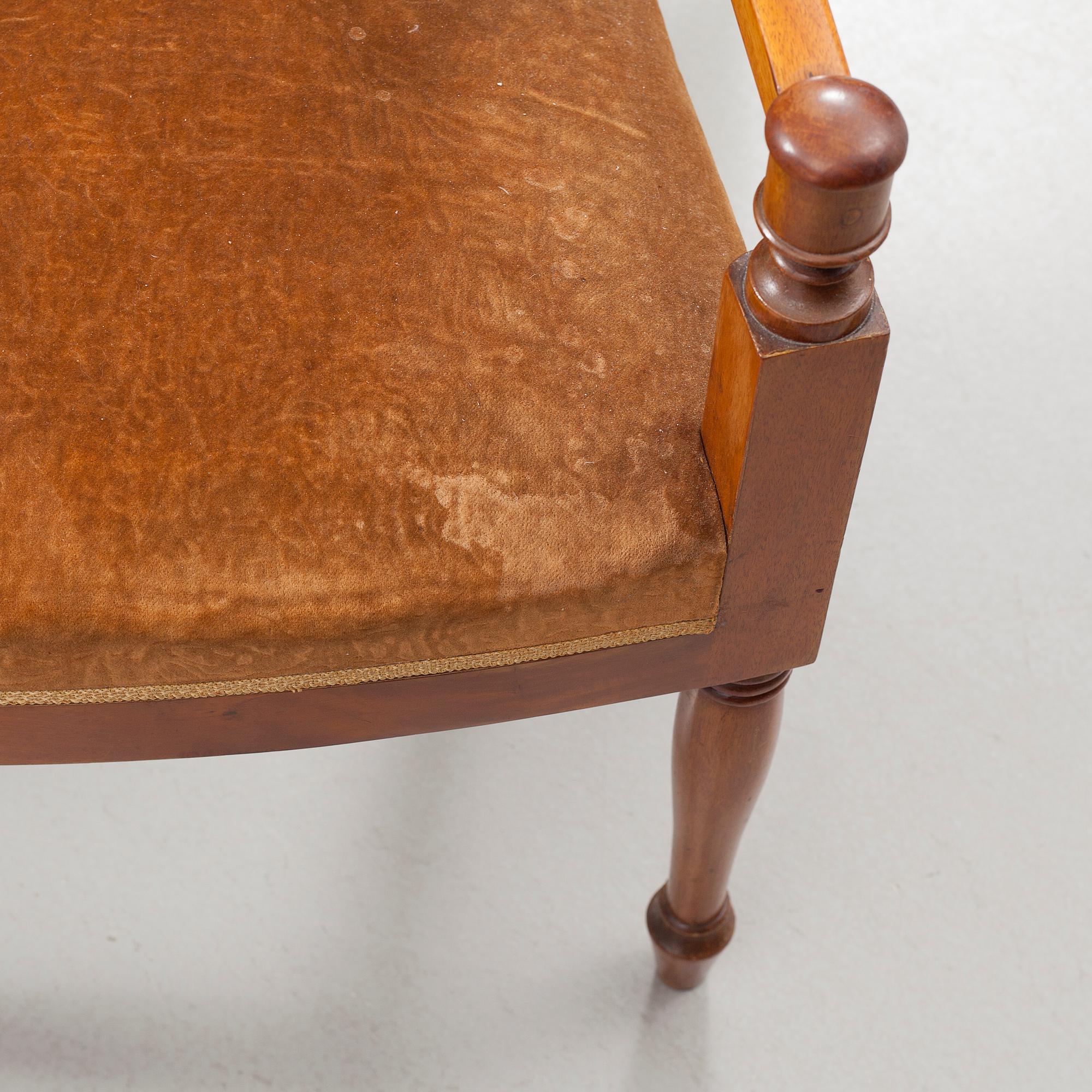 Six Finnish/Russian armchairs from the 19th century.