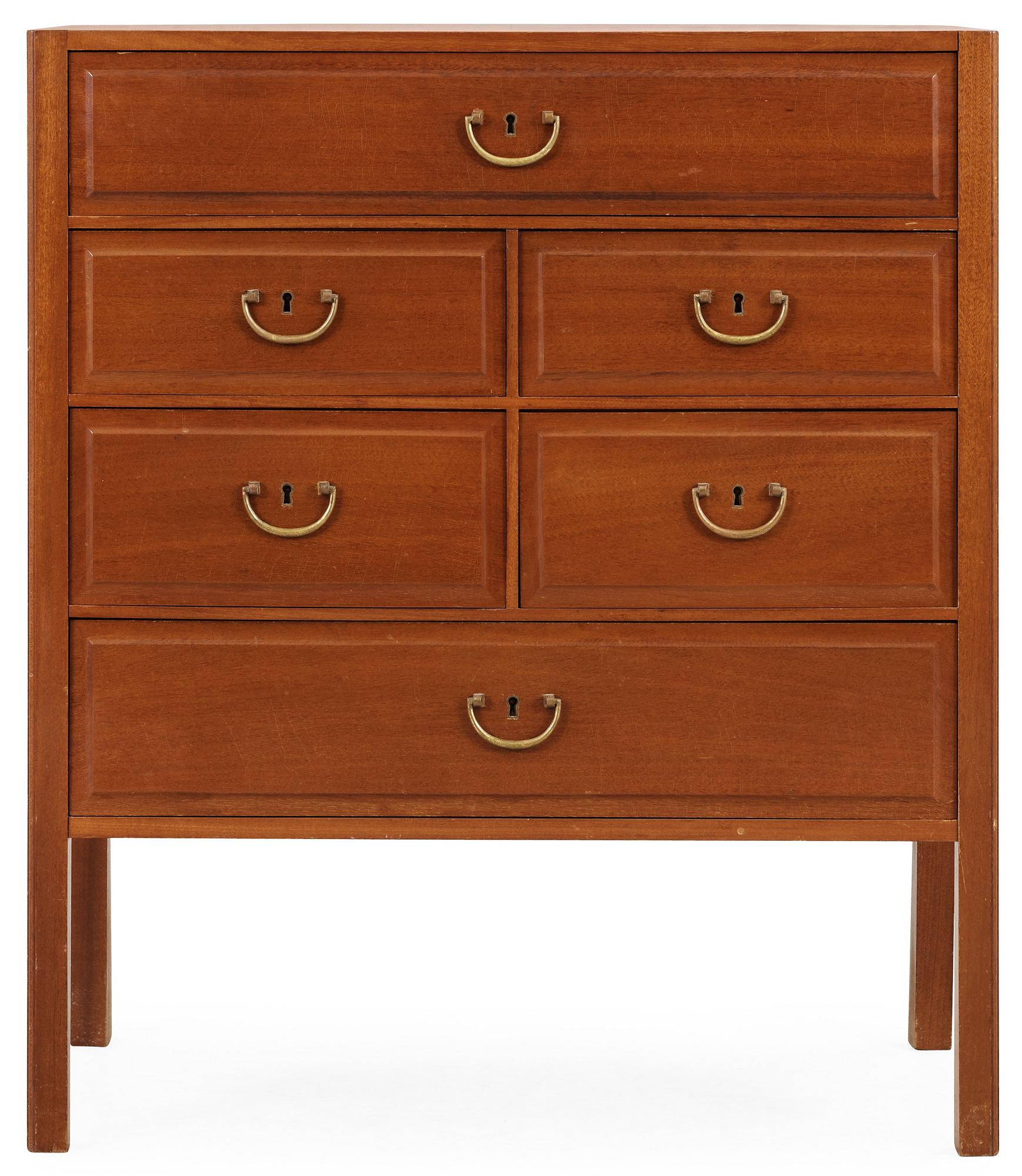 A Josef Frank mahogany chest of drawers by Svenskt Tenn.