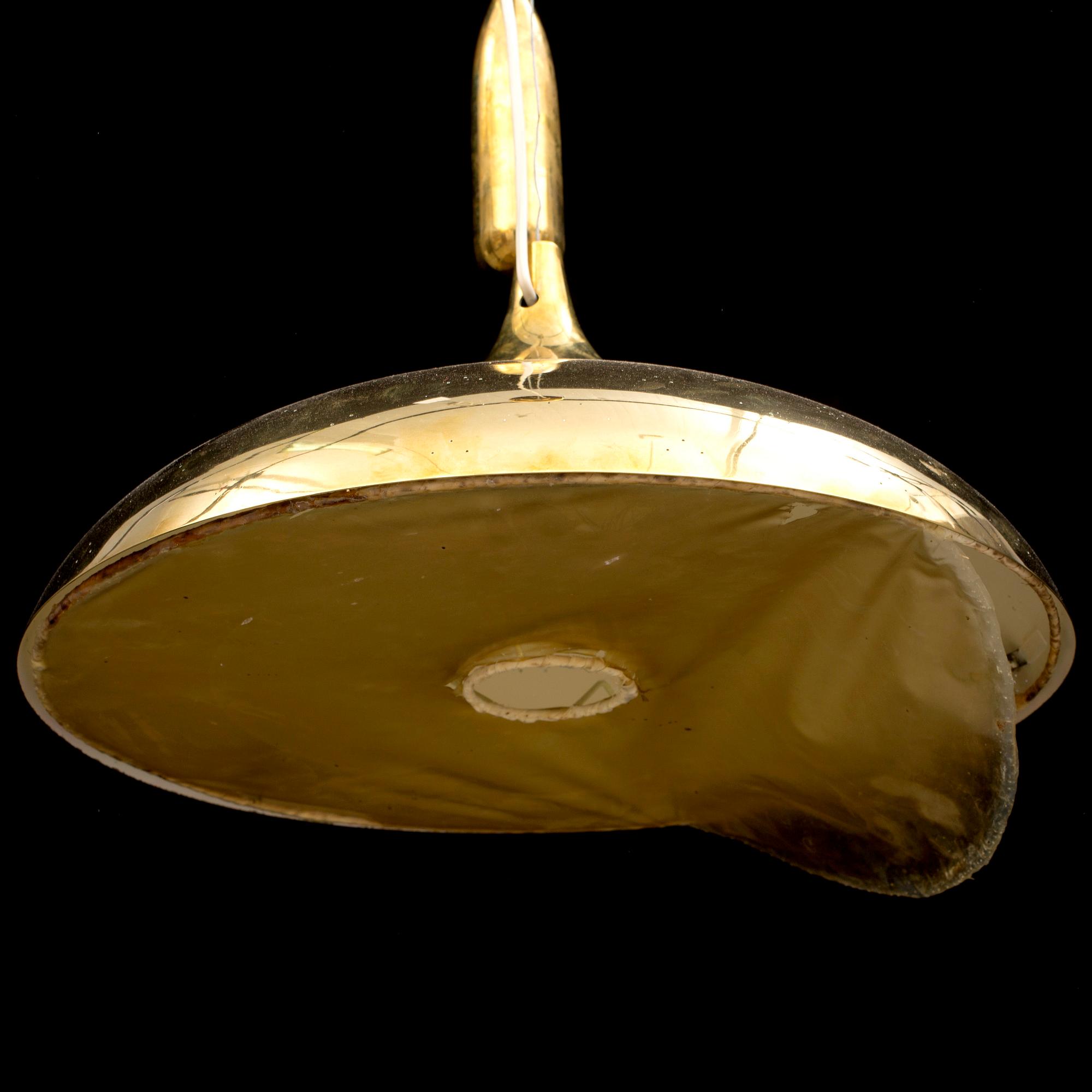TAKLAMPA, mässing, 1900-tal.