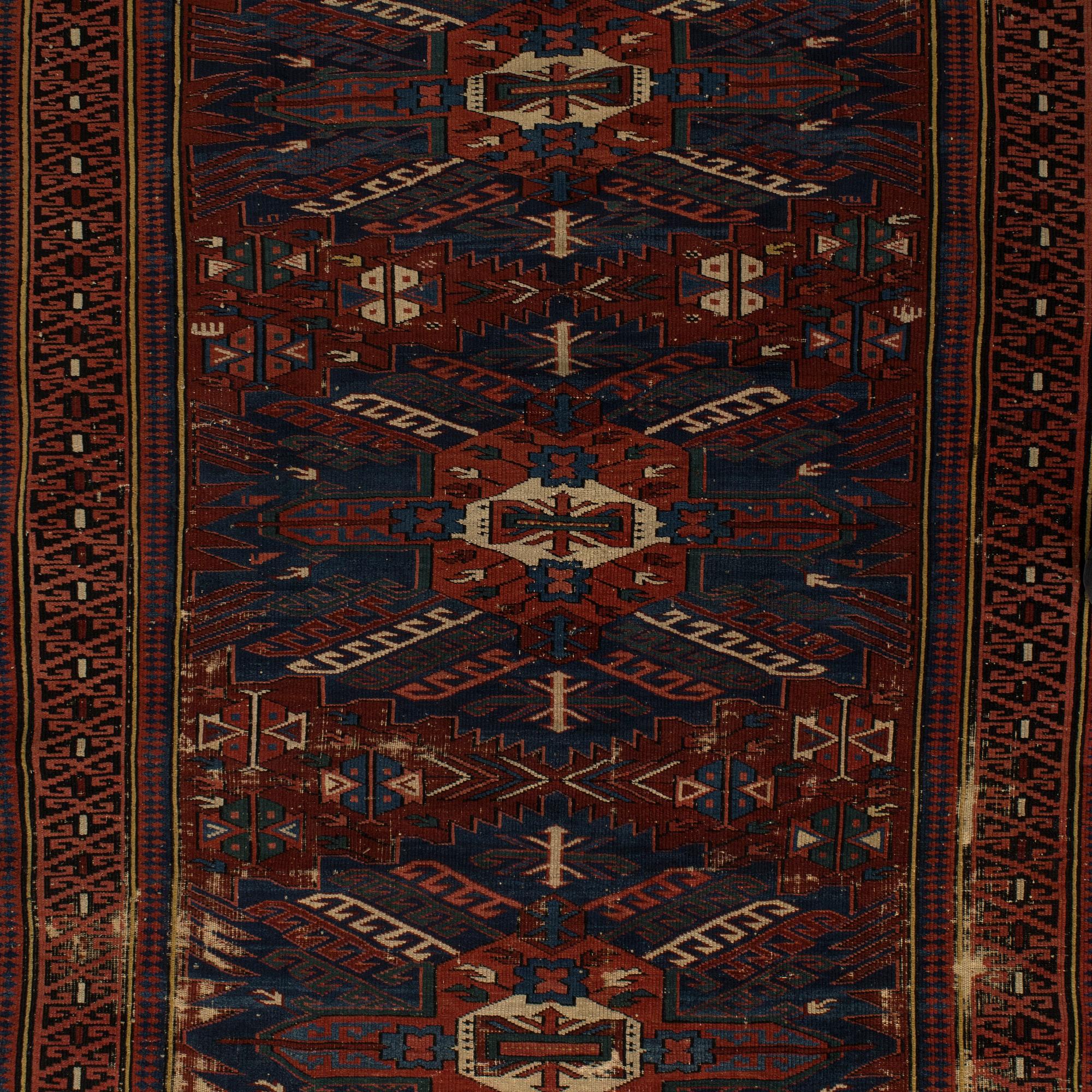 Matta, antik, kaukasisk, sannolikt Zeischur. Ca 180 x 126 cm.