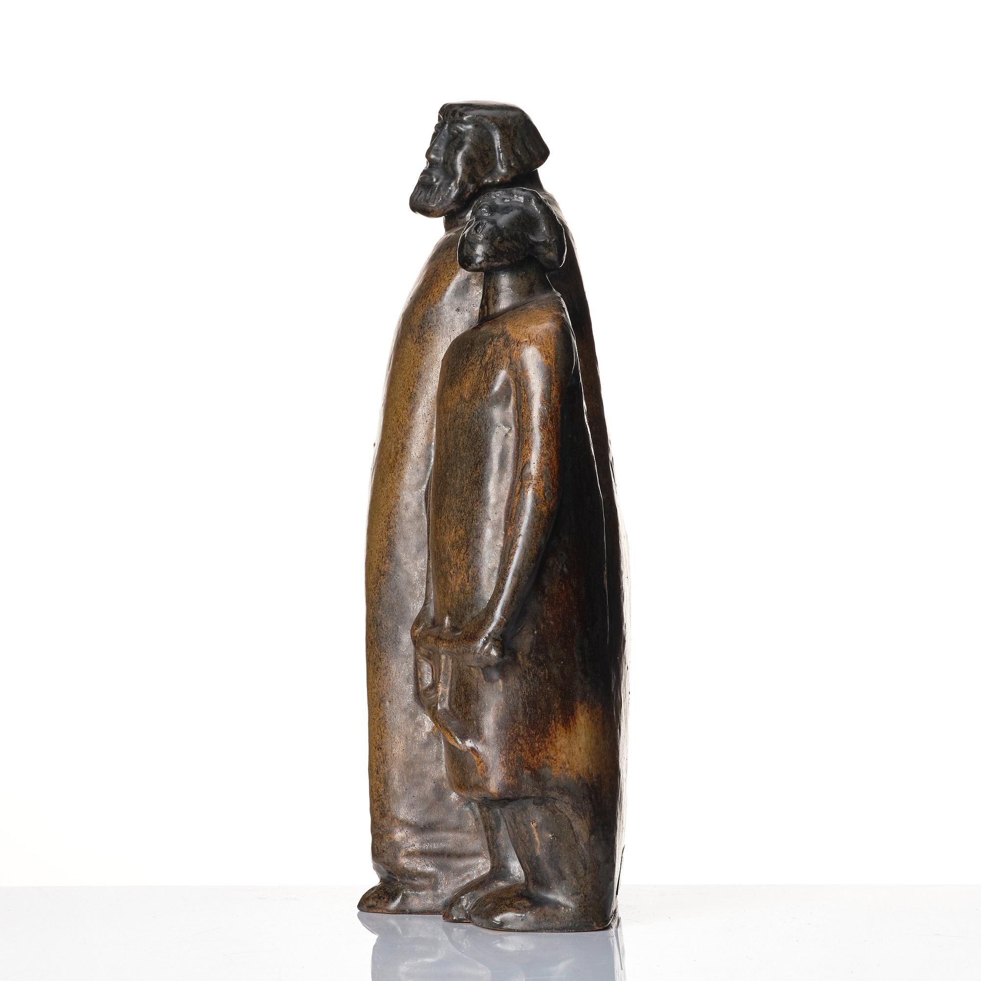 "Saul och David", skulptur, stengods, Höganäs 1960-tal.