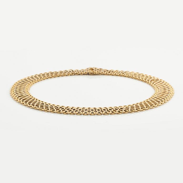 Collier 18K guld, JE Hellströmer.