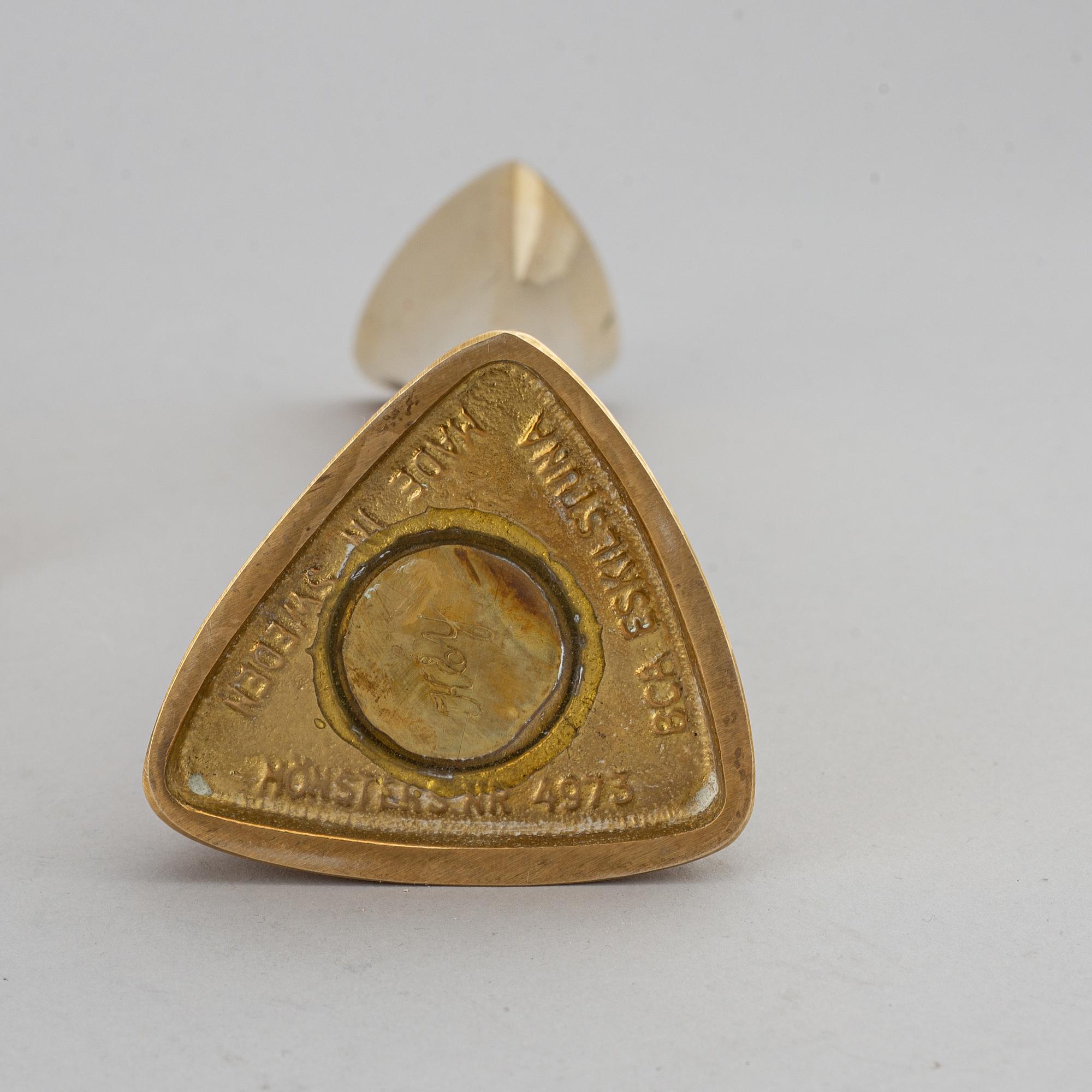 Karl Erik Ytterberg, ljusstakar 6 st, mässing, BCA Eskilstuna, 1960-tal.