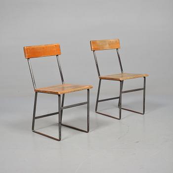 STOLAR, ett par, Grythyttan Stålmöbler, 1950/60-tal.