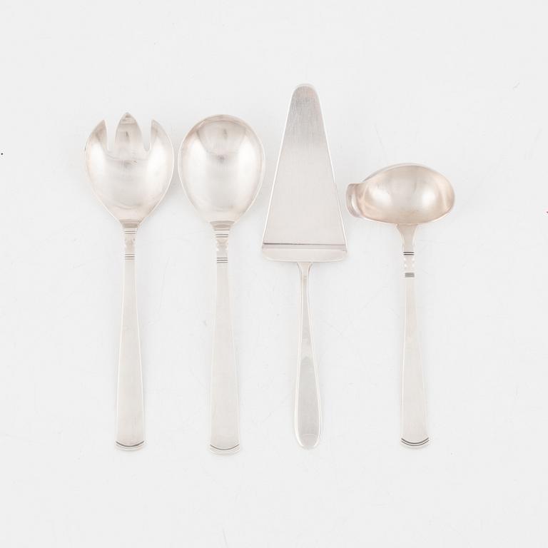 A silver cutlery set, 69 pieces "Rosenholm", GAB and 10 pieces "Flavia, Erik Fleming, Stockholm.