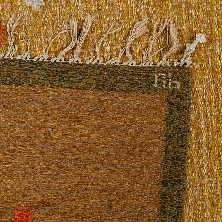 MATTA, rölakan, Ulla Parkdahl, signerad UP, 1900-talets andra hälft, 240x165 cm.