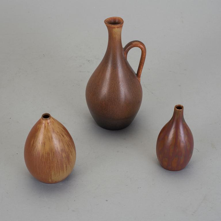 VASER 6 st, stengods. Carl-Harry Stålhane, Rörstrand 1950-/60-tal.