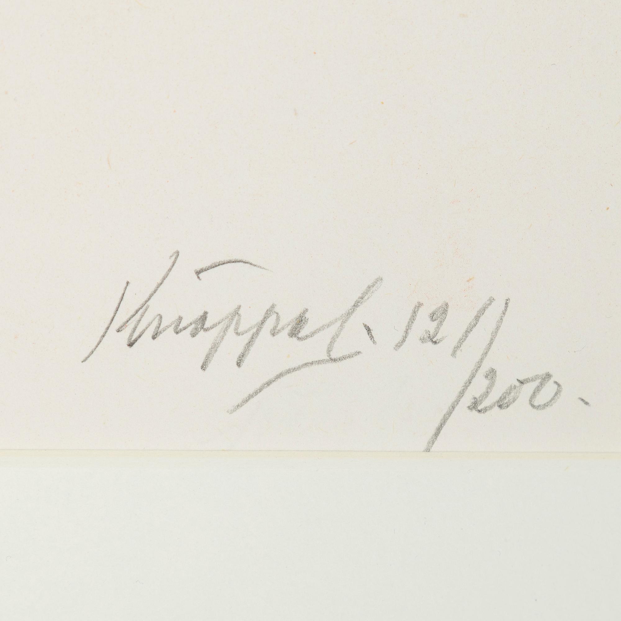 Arvid Knöppel, litografi, signerad och nr 121/200.