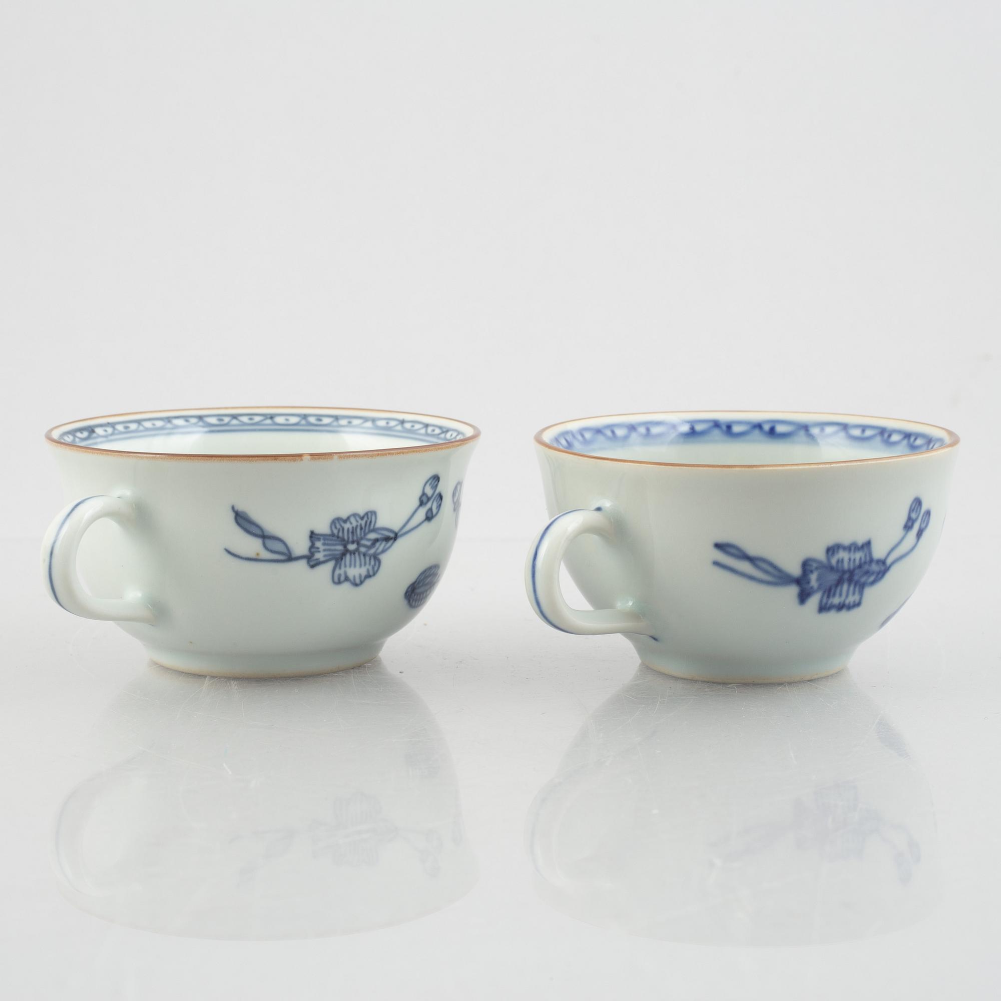 Twelve pieces of "Nejlika" porcelain, from IKEAs' 18th century series, Sweden, 1990's.