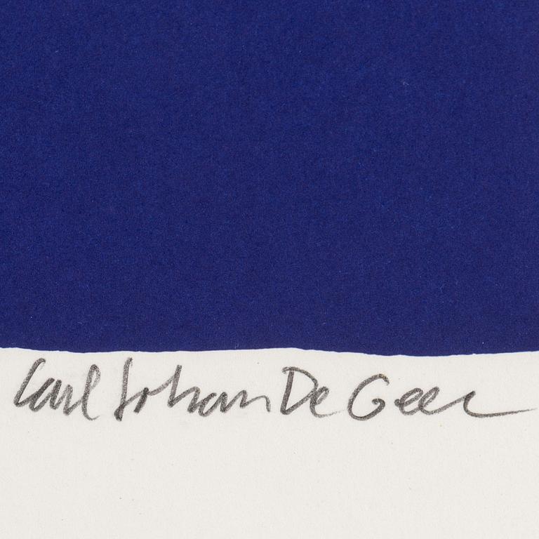 CARL JOHAN DE GEER, färgserigrafi, signerad och numrerad 23/99.