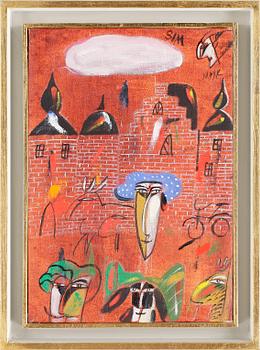 MADELEINE PYK, olja påduk, signerad.