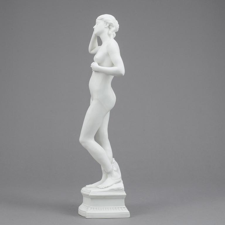 SKULPTUR, parian, efter Per Hasselberg, Gustavsberg.