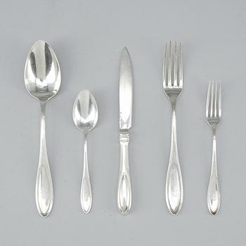 BESTICKSERVIS, 27 delar, silver, K Anderson, Stockholm, 1916. Vikt ca 904g.