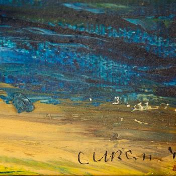 Christer Strömholm, oil on panel, signed and dated -45.