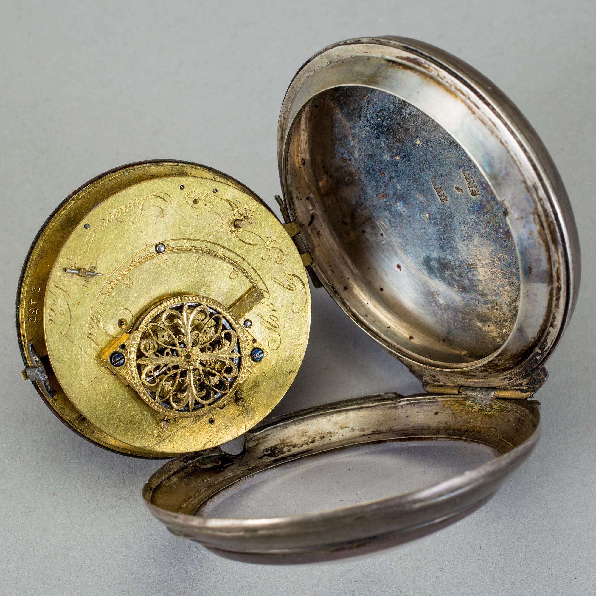SPINDELUR, silver, England, 1700-/1800-tal.