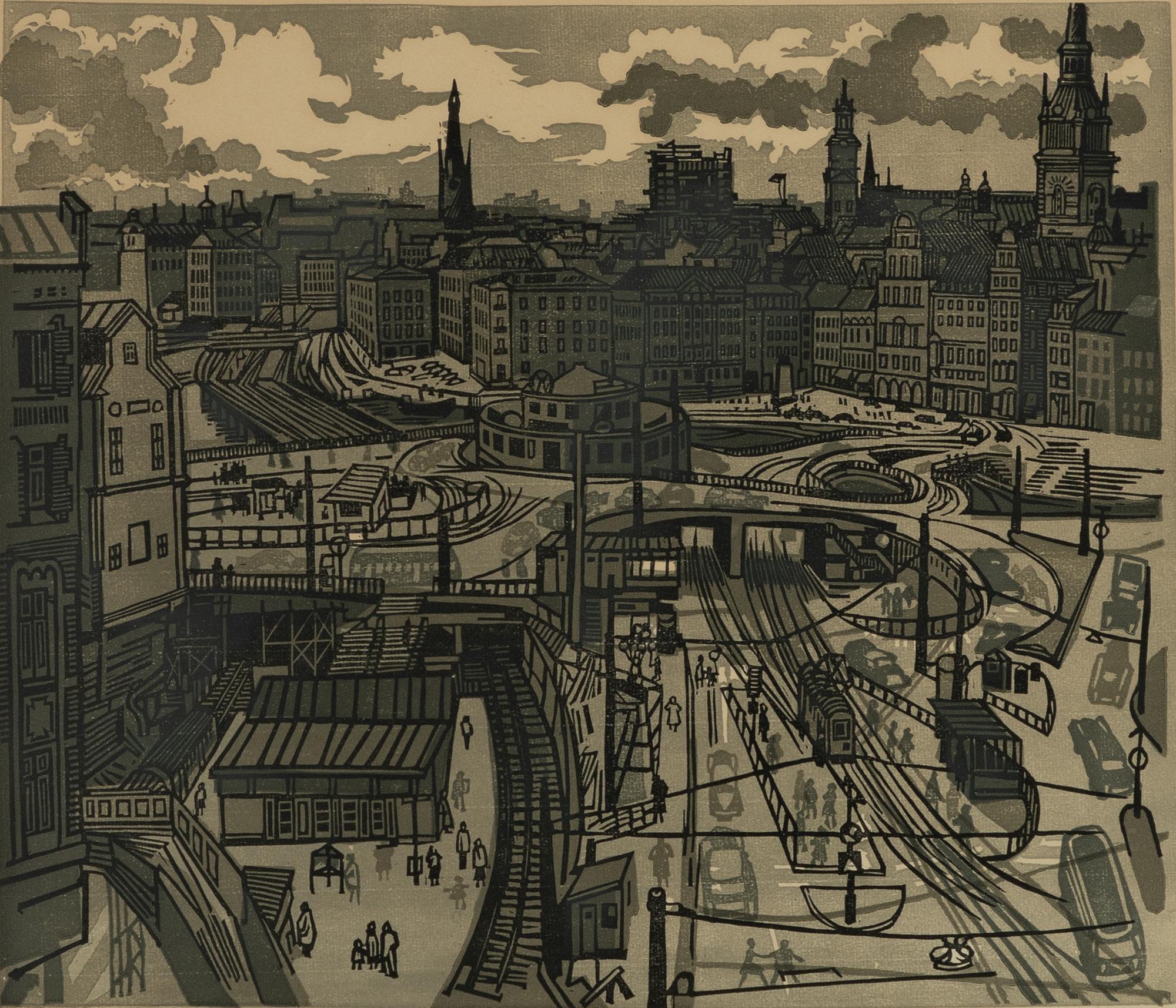 Svenolov Ehrén, woodcut, signed and dated -59, and numbered 131/310.