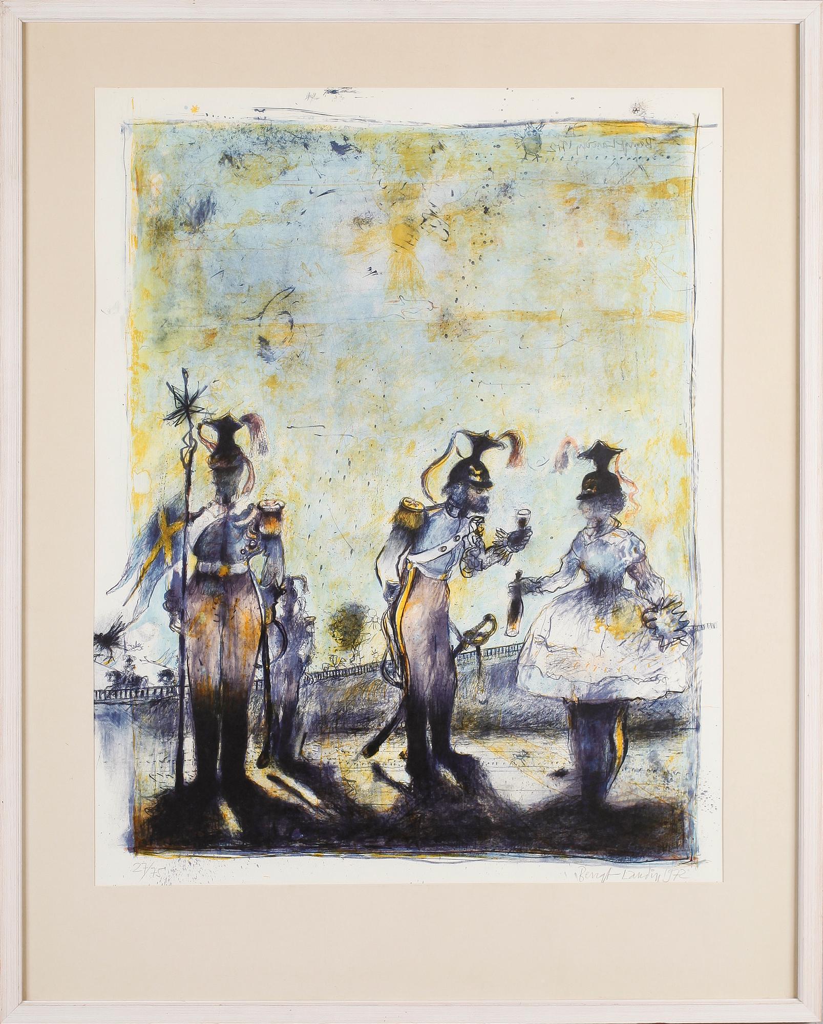 BENGT LANDIN, färglitografi, signerad och daterad 1972, numrerad 27/75.