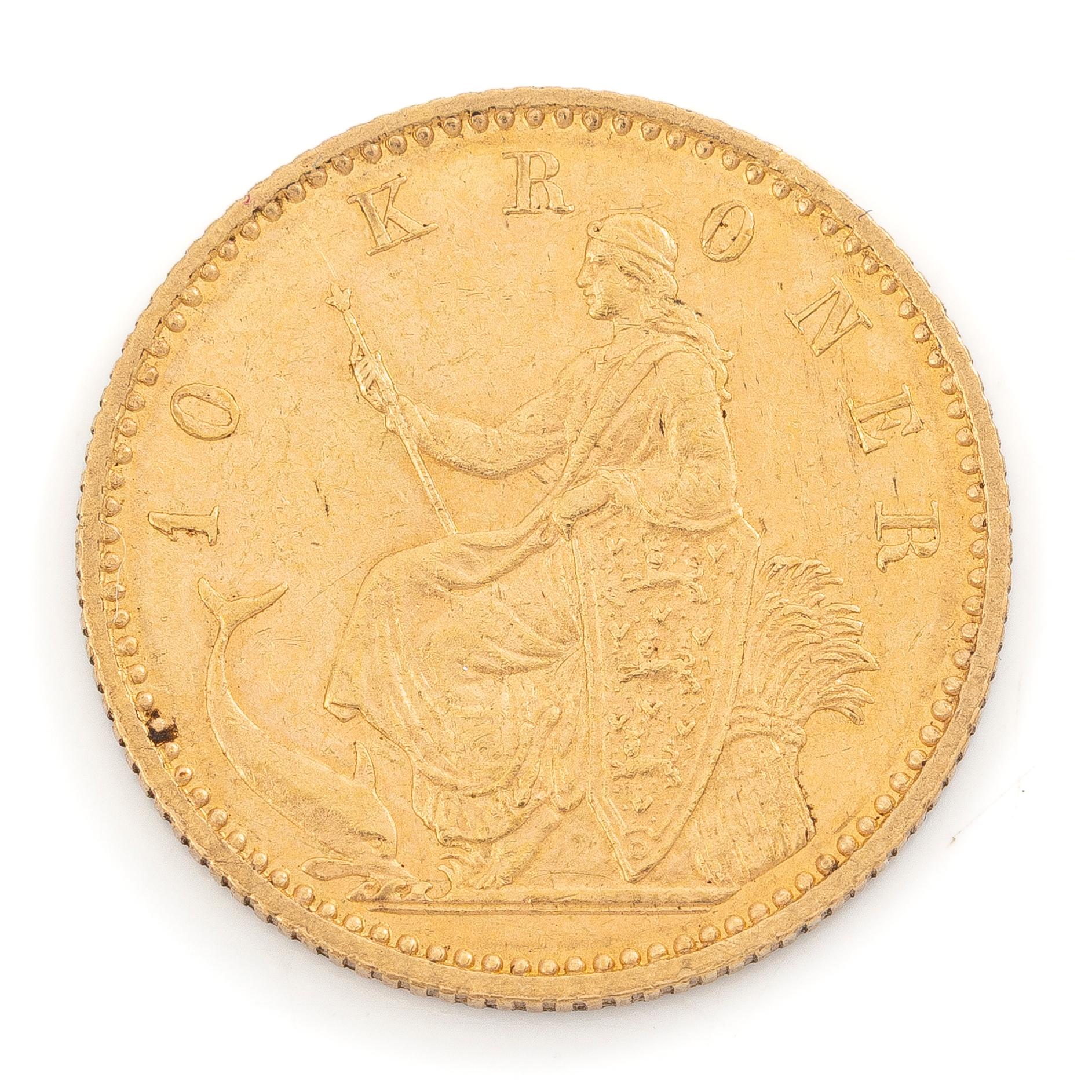 Guldmynt, Danmark, Christian IX, 10 kr, 1900,
