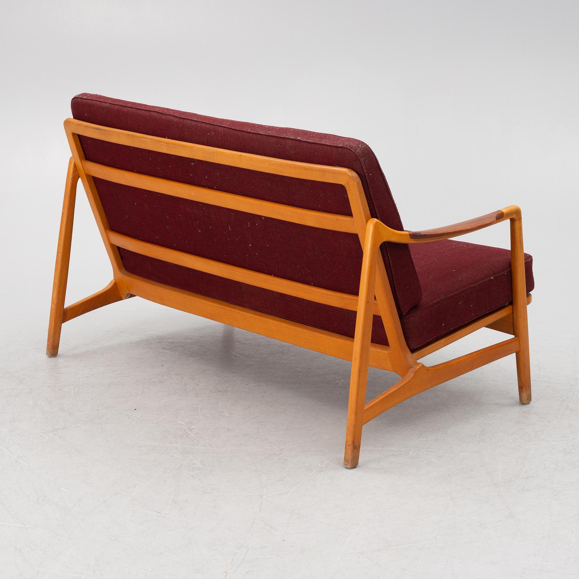 Tove & Edvard Kindt Larsen, a model 117 sofa, France & Daverkosen, Denmark, designed in 1956.