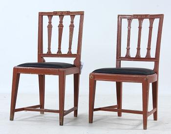 STOLAR, 6 st, gustavianska, 1800-tal.