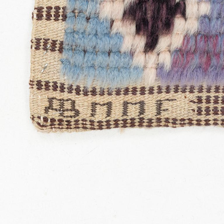 Marianne Richter, a carpet, "Påfågeln", knotted pile, ca 171 x 97 cm, signed AB MMF MR.