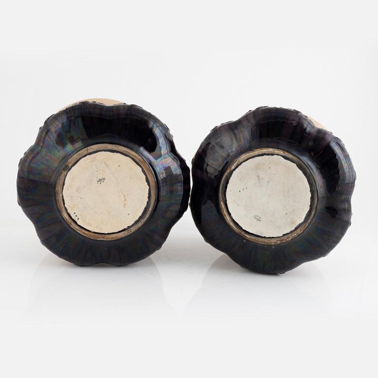 Rörstrand, Outer casing, a pair, Rörstrand stoneware around the turn of the 20th century.