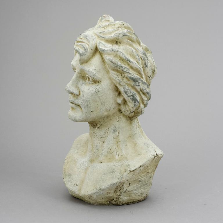 SKULPTUR, bemålat och patinerat lergods, 1900-tal.