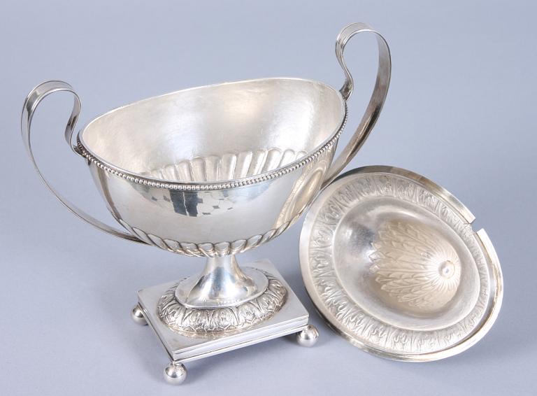 SOCKERSKÅL, silver, empirestil, Möllenborg, 1913, Stockholm.