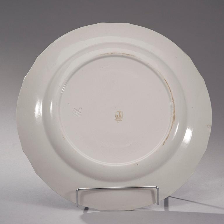 SERVIS, 49 delar, porslin, "Blått Landskap", design Reinhard Richter, Arabia, 1941-64.