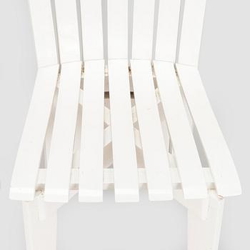 Alvar & Aino Aalto, Four 'Aurinko' (Sun-serial) garden chairs, model 910  for O.Y. Huonekalu- ja Rakennustyötehdas A.B. 1957.